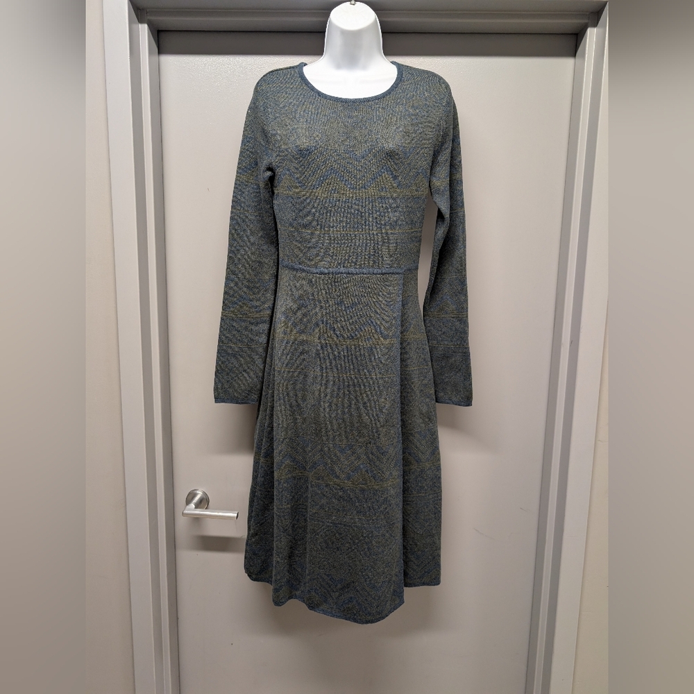 Prana Cascadence Sweater Dress Dark Sky Intarsia